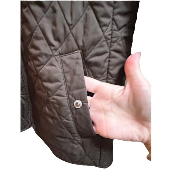 Lands End Equestrian Women's Diamond Quilted Barn Jacket Lightweight Full Zip-S - Picture 2 of 6
